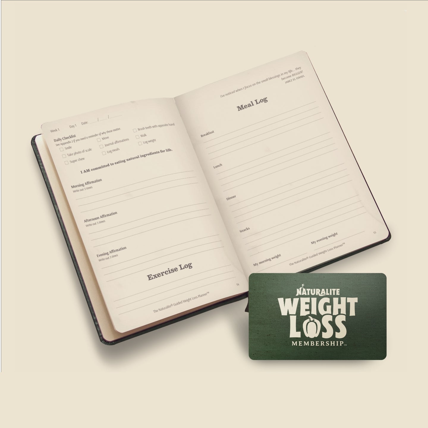 The Naturalite Weight Loss Planner w/ Membership