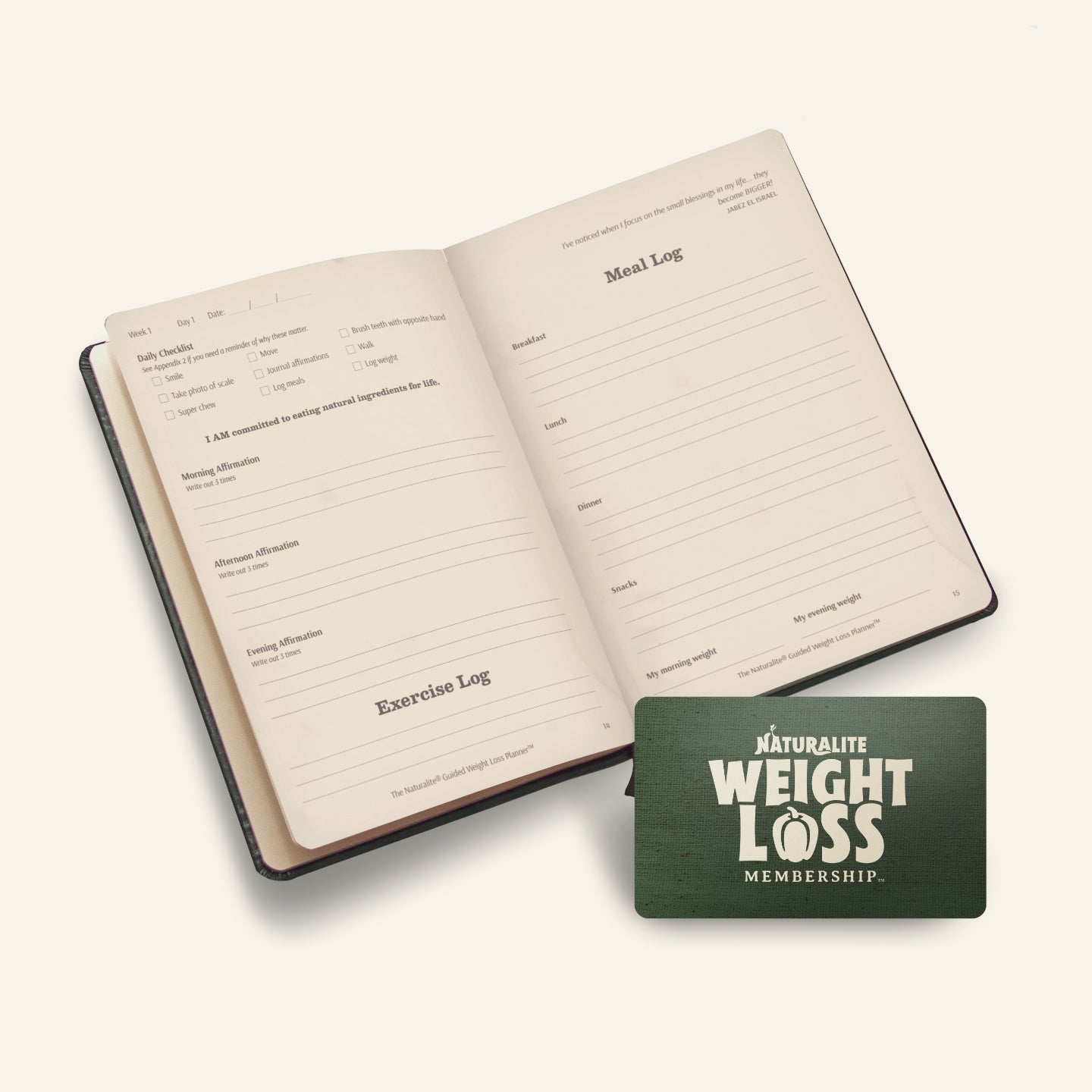 The Naturalite Weight Loss Planner w/ Membership